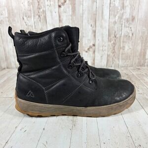 Forsake Mens Black Leather Insulated Vibram Winter Boots AD21MCW008-BLK 11